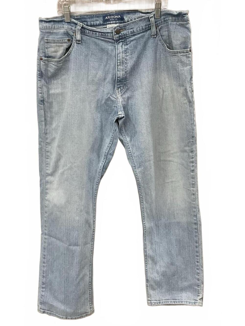Arizona Jean Co Flex Athletic Fit Mens Blue Jeans Size 38 X 30 Dirty Leg See Pic